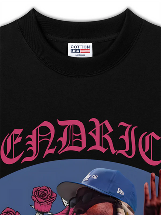 Áo Thun Relaxed Fit Rapper Kendrick Lamar Roses