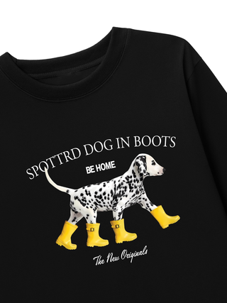 Áo Thun Dài Tay Animal Cute Puppy Yellow Boots