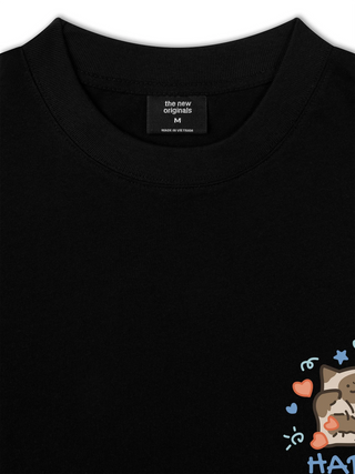 Áo Thun Relaxed Fit Happy Luv Cat Couple