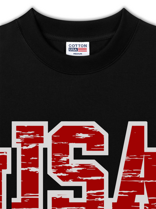 Áo Thun Relaxed Fit  USA Scratched Typo
