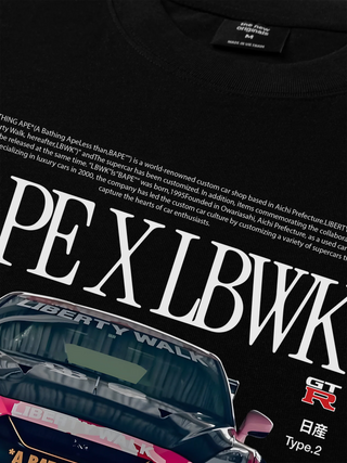 Áo Thun Relaxed Fit Car Bape X LBWK GT-R R35