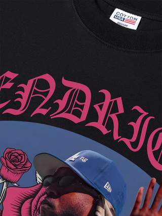 Áo Thun Relaxed Fit Rapper Kendrick Lamar Roses