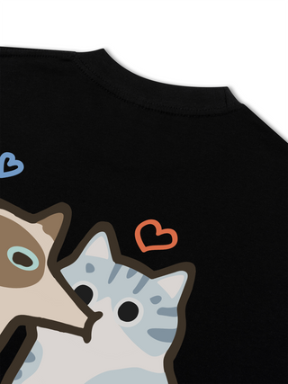 Áo Thun Relaxed Fit Yummy Luv Cat Couple