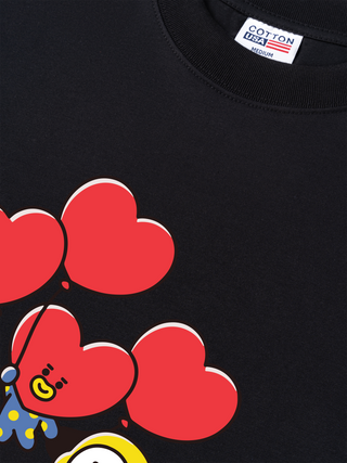 Áo Thun Relaxed Fit BT21 Love Mang Tata Chimmy