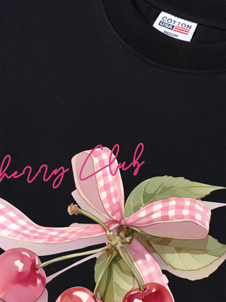 Áo Thun Relaxed Fit Cherry Club Pink Plaid