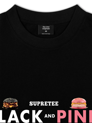 Áo Thun Relaxed Fit Sweet Pastry Black Pink