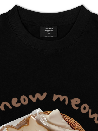 Áo Thun Relaxed Fit Sweet Pastry Meow Meow Bead