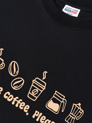 Áo Thun Relaxed Fit Daily Cup More Coffee, Please!