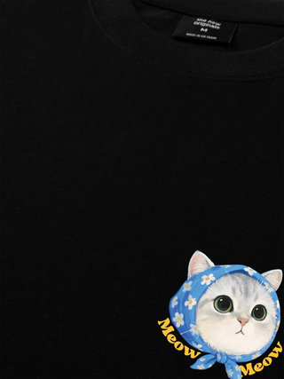 Áo Thun Relaxed Fit Cute Cat