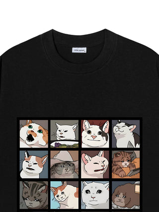 Áo Thun Relaxed Fit Rất Tiếc Bạn Đã Bị Con Mèo