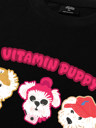 Áo Thun Relaxed Fit Animal Mood Viatmin Puppy