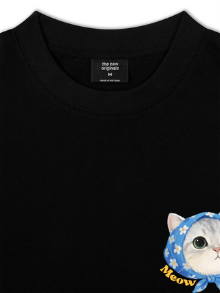 Áo Thun Relaxed Fit Cute Cat