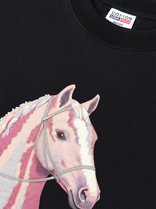 Áo Thun Relaxed Fit Cute Pink Horse