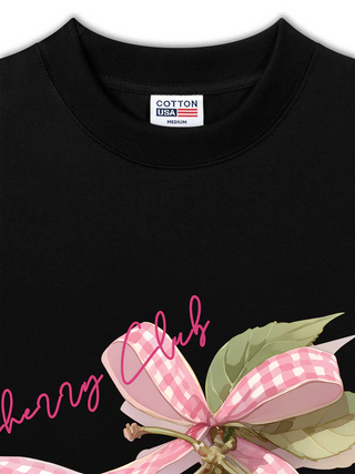 Áo Thun Relaxed Fit Cherry Club Pink Plaid