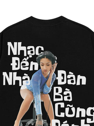 Áo Thun Relaxed Fit Nhạc Đến Nhà