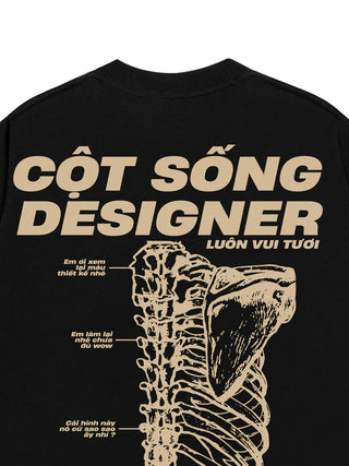 Áo Thun Relaxed Fit Cột Sống Designer