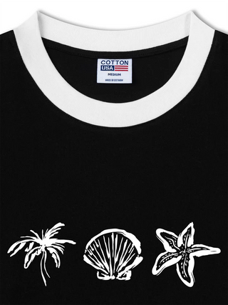 Áo Thun Ringer Relaxed Fit Tropical Sea You Soon