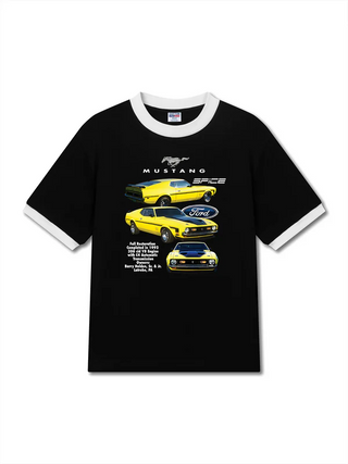 Áo Thun Ringer Relaxed Fit Mustang Yellow Ford
