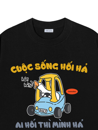 Áo Thun Relaxed Fit Meme Chú Vịt Cuộc Sống Hối Hả