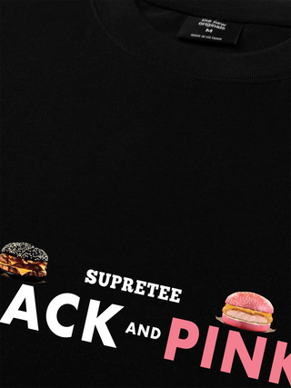 Áo Thun Relaxed Fit Sweet Pastry Black Pink