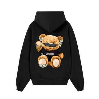 Áo Hoodie Moschino Brown Bear Money