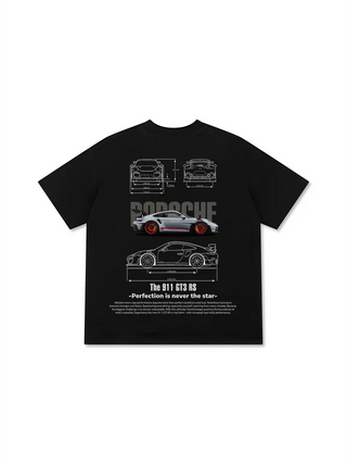 Áo Thun Relaxed Fit Porsche Blueprint 911 GT3 RS