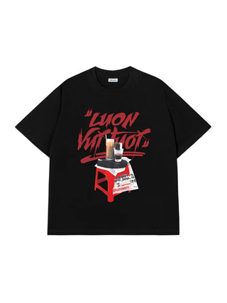 Áo Thun Relaxed Fit Luon VuiTuoi Cafe