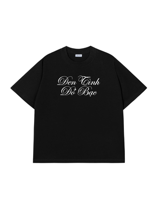 Áo Thun Đen Tình Đỏ Bạc