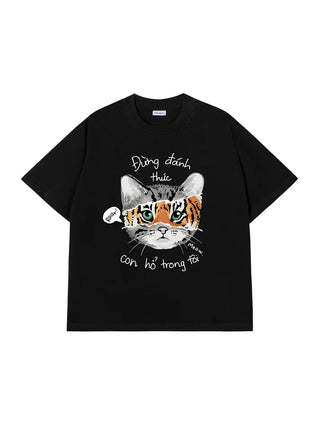 Áo Thun Relaxed Fit Đừng Đánh Thức Con Hổ Trong Tôi