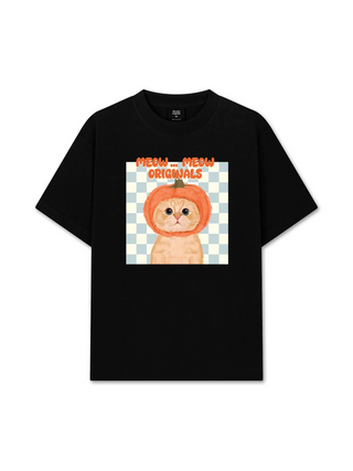 Áo Thun Relaxed Fit Animal Meow Pumpkin