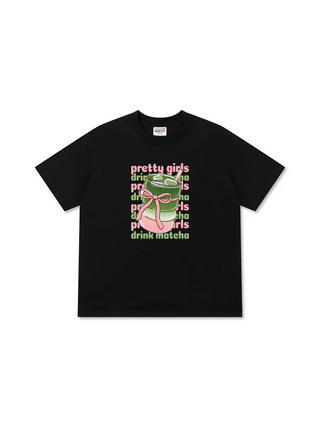 Áo Thun Relaxed Fit Daily Cup Pretty Girls Drink Matcha