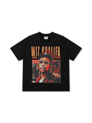 Áo Thun Relaxed Fit Rapper Wiz Khalifa Street Festival