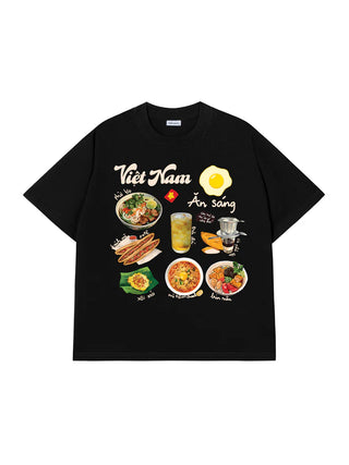 Áo Thun Relaxed Fit Việt Nam Sáng Ăn Gì