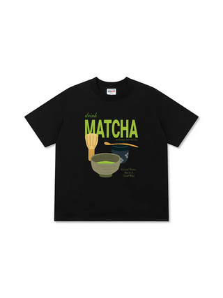 Áo Thun Relaxed Fit Daily Cup Drink Matcha