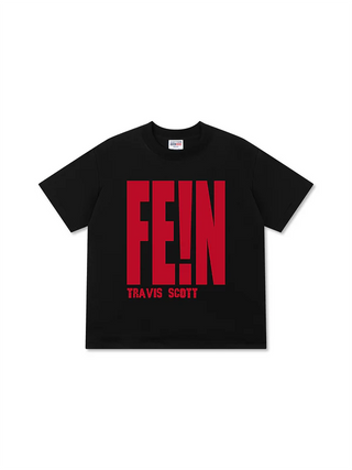 Áo Thun Relaxed Fit  Rapper Travis Scott Fein Typo