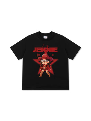 Áo Thun Relaxed Fit Black Pink Like Jenie