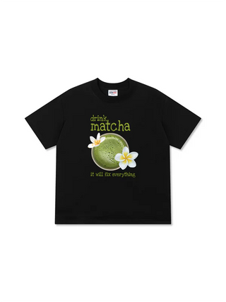 Áo Thun Relaxed Fit Daily Cup Matcha Will Fix Everything