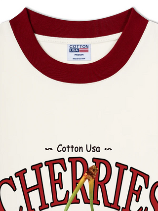 Áo Thun Ringer Relaxed Fit Tropical Cherries Sweet