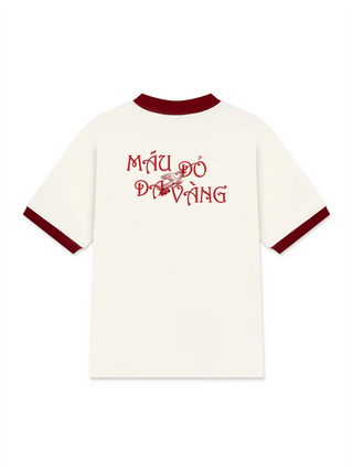 Áo Thun Ringer Relaxed Fit Người Việt - Máu Đỏ Da Vàng