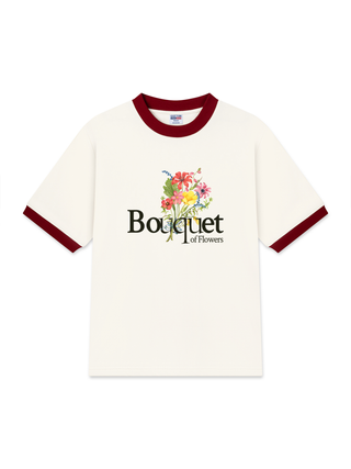 Áo Thun Ringer Relaxed Fit Bouquet of Flowers