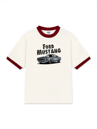 Áo Thun Ringer Relaxed Fit Mustang Retro Ford