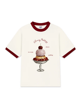 Áo Thun Ringer Relaxed Fit Tropical Cherry Pudding