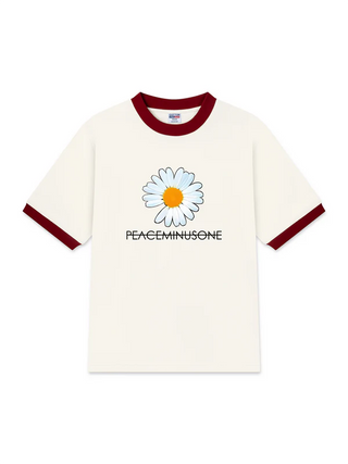 Áo Thun Ringer Relaxed Fit Floral Peace Minusone