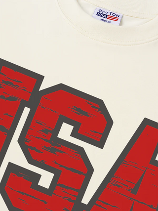 Áo Thun Relaxed Fit  USA Scratched Typo