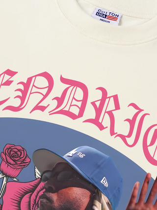 Áo Thun Relaxed Fit Rapper Kendrick Lamar Roses