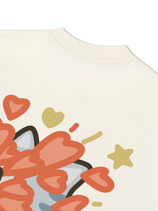 Áo Thun Relaxed Fit Lucky Luv Cat Couple