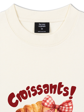 Áo Thun Relaxed Fit Sweet Pastry Red Bơ Croissant