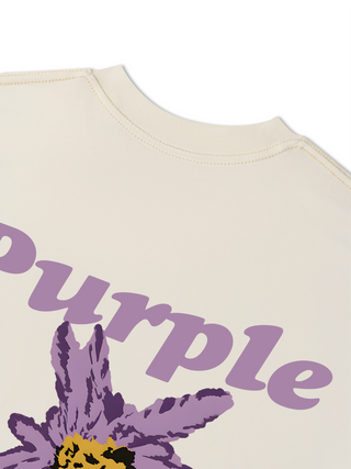 Áo Thun Relaxed Fit  Floral Purple Daisy