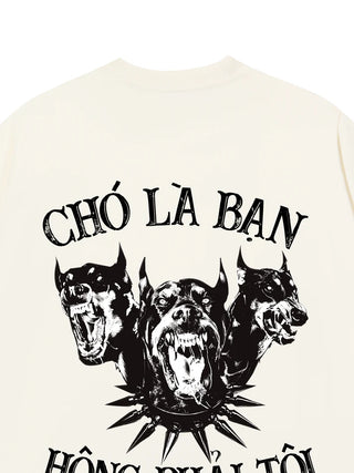 Áo Thun Relaxed Fit  Chó Là Bạn Không Phải Tôi