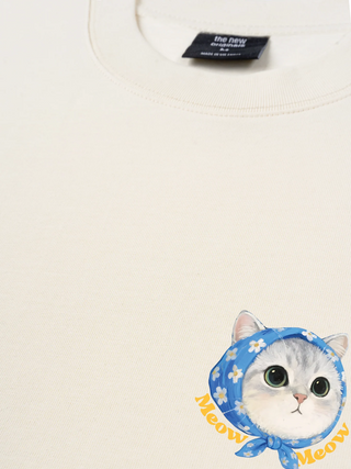 Áo Thun Relaxed Fit Cute Cat